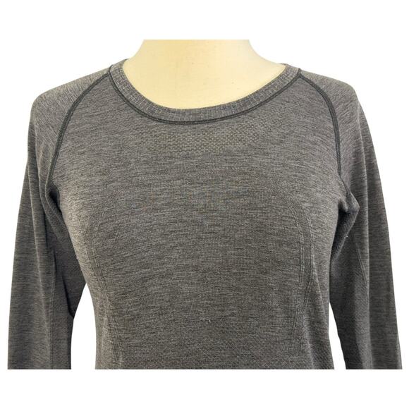 LULULEMON Yoga Run Long Sleeve Swiftly Tech Shirt Heathered Gray Thumb Holes - Picture 6 of 13